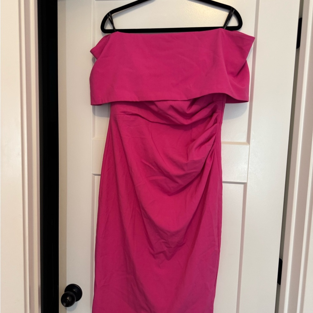Elegant Pink Off-Shoulder Dress
